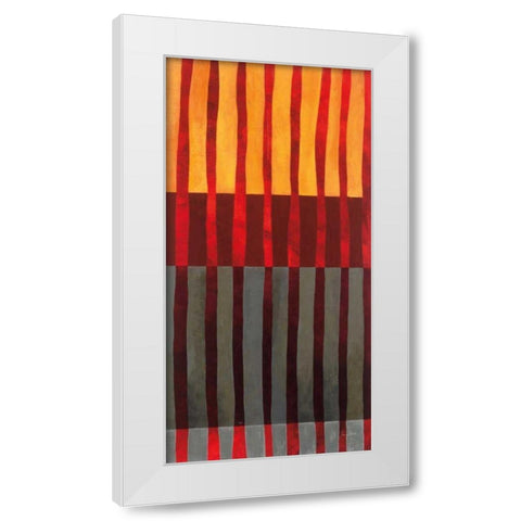 Textured Stripes I White Modern Wood Framed Art Print by Davies, Jane