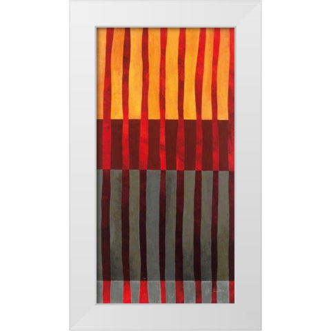 Textured Stripes I White Modern Wood Framed Art Print by Davies, Jane