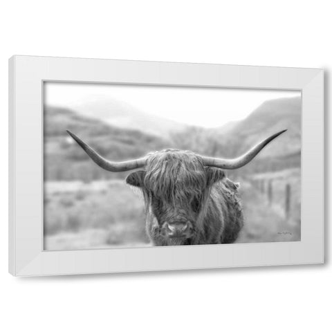 Scottish Highland Cattle III Neutral Crop White Modern Wood Framed Art Print by Majchrowicz, Alan
