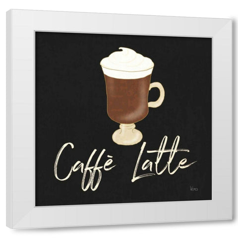 Fresh Coffee Caffe Latte White Modern Wood Framed Art Print by Charron, Veronique