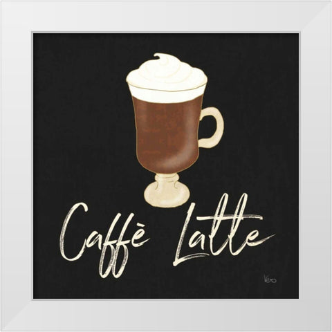 Fresh Coffee Caffe Latte White Modern Wood Framed Art Print by Charron, Veronique