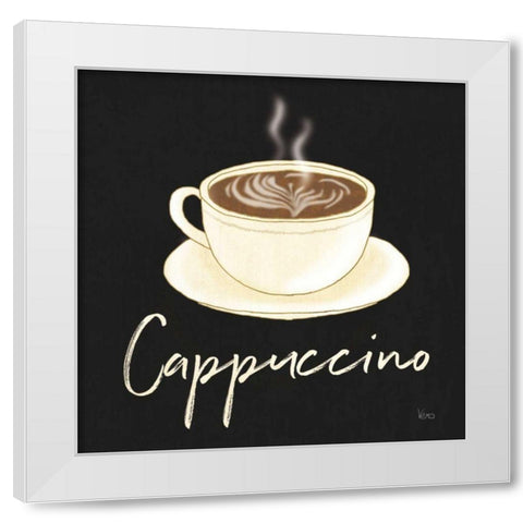 Fresh Coffee Cappucino White Modern Wood Framed Art Print by Charron, Veronique