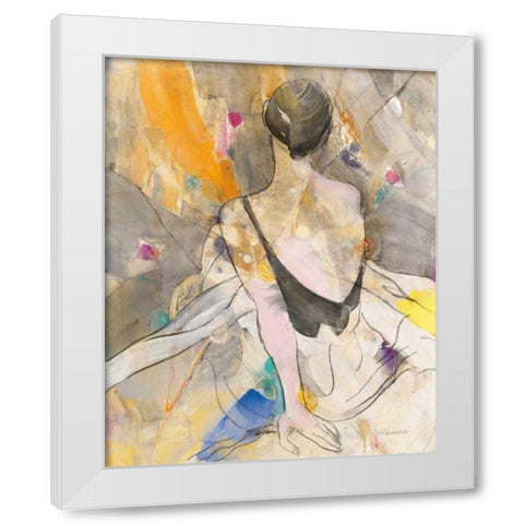 Ballerina II White Modern Wood Framed Art Print by Hristova, Albena