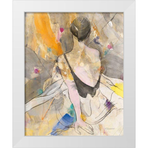Ballerina II White Modern Wood Framed Art Print by Hristova, Albena