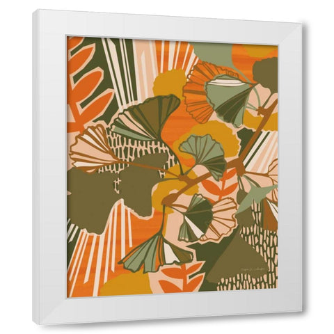 Ginkgo White Modern Wood Framed Art Print by Gallagher, Megan