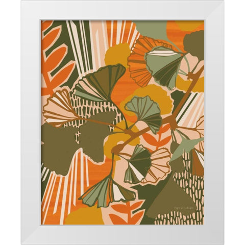 Ginkgo White Modern Wood Framed Art Print by Gallagher, Megan