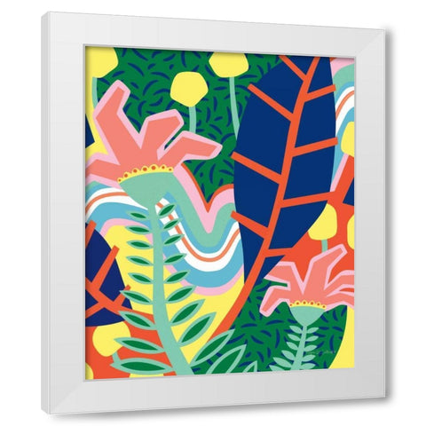 Candied Daisies White Modern Wood Framed Art Print by Gallagher, Megan
