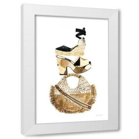 Beach Glam II White Modern Wood Framed Art Print by Charro, Mercedes Lopez