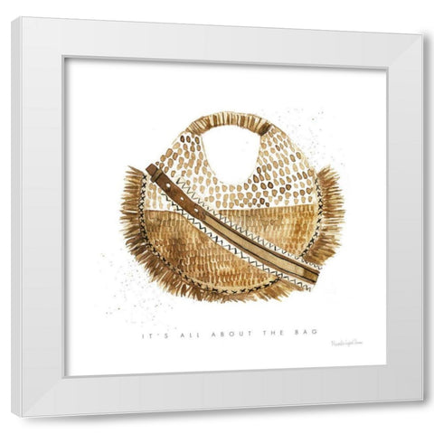 Beach Glam III White Modern Wood Framed Art Print by Charro, Mercedes Lopez