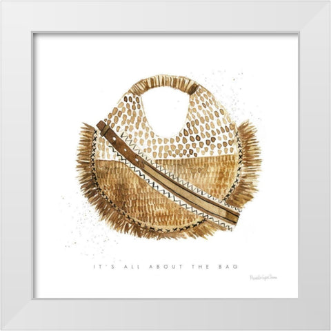 Beach Glam III White Modern Wood Framed Art Print by Charro, Mercedes Lopez