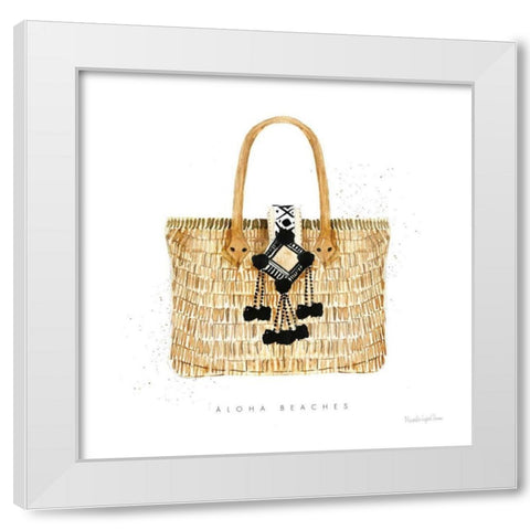 Beach Glam IV White Modern Wood Framed Art Print by Charro, Mercedes Lopez