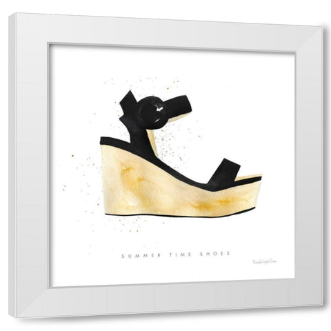 Beach Glam VII White Modern Wood Framed Art Print by Charro, Mercedes Lopez