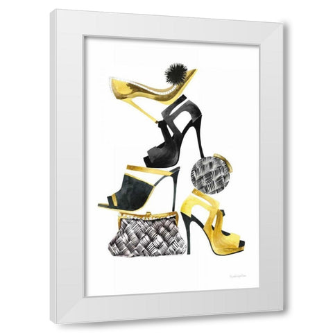 Glitz and Glam I White Modern Wood Framed Art Print by Charro, Mercedes Lopez