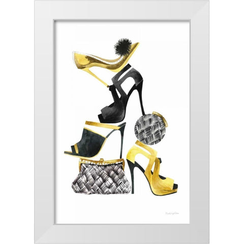 Glitz and Glam I White Modern Wood Framed Art Print by Charro, Mercedes Lopez