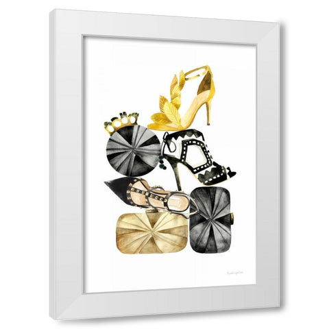 Glitz and Glam II White Modern Wood Framed Art Print by Charro, Mercedes Lopez