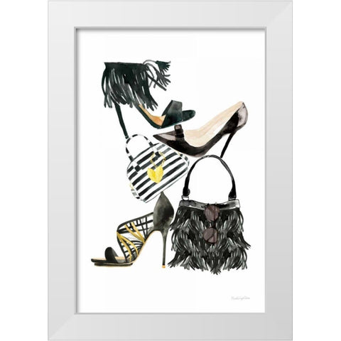 Glitz and Glam IV White Modern Wood Framed Art Print by Charro, Mercedes Lopez