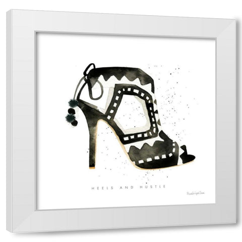 Glitz and Glam V White Modern Wood Framed Art Print by Charro, Mercedes Lopez