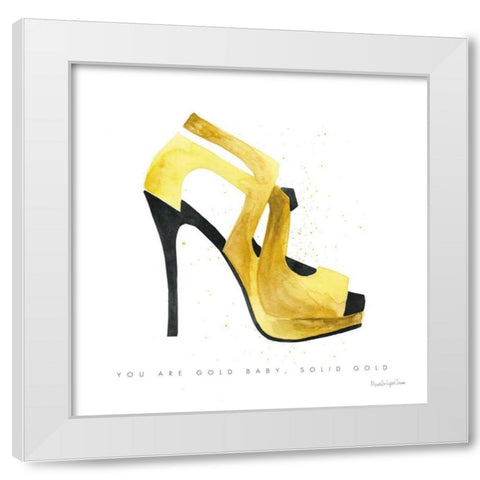 Glitz and Glam VII White Modern Wood Framed Art Print by Charro, Mercedes Lopez
