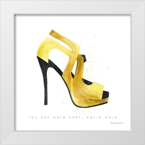 Glitz and Glam VII White Modern Wood Framed Art Print by Charro, Mercedes Lopez