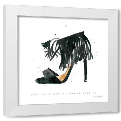 Glitz and Glam VIII White Modern Wood Framed Art Print by Charro, Mercedes Lopez