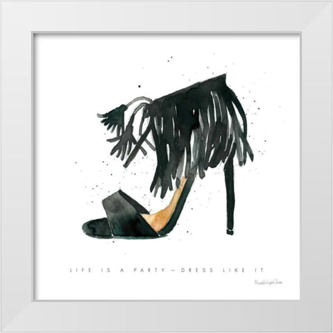 Glitz and Glam VIII White Modern Wood Framed Art Print by Charro, Mercedes Lopez