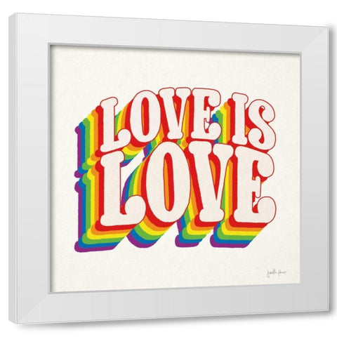 Love is Love I White Modern Wood Framed Art Print by Penner, Janelle