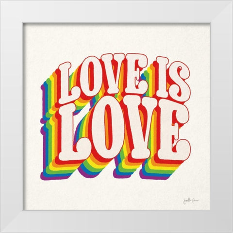 Love is Love I White Modern Wood Framed Art Print by Penner, Janelle