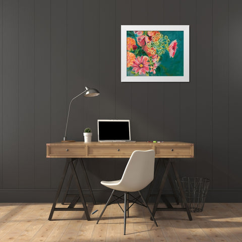 June in Bloom White Modern Wood Framed Art Print by Schlabach, Sue