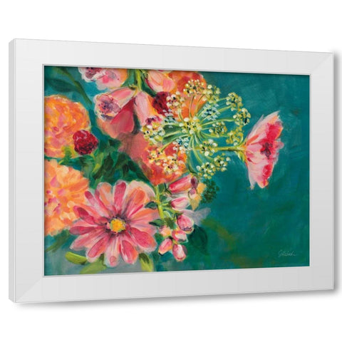 June in Bloom White Modern Wood Framed Art Print by Schlabach, Sue