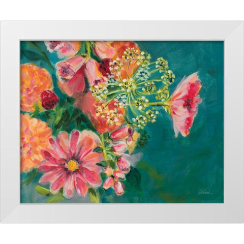 June in Bloom White Modern Wood Framed Art Print by Schlabach, Sue