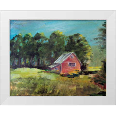 Buds Barn White Modern Wood Framed Art Print by Schlabach, Sue