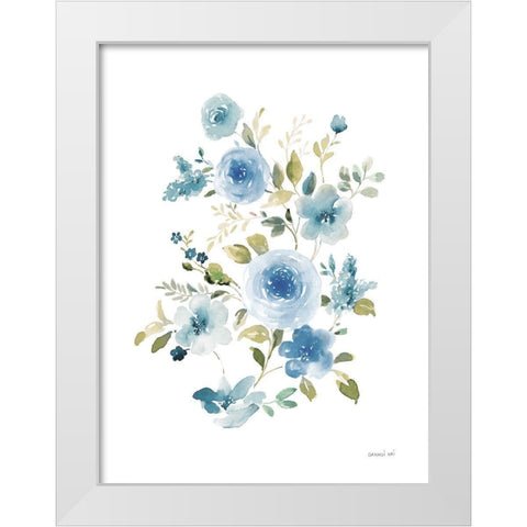Floral Serenade II White Modern Wood Framed Art Print by Nai, Danhui