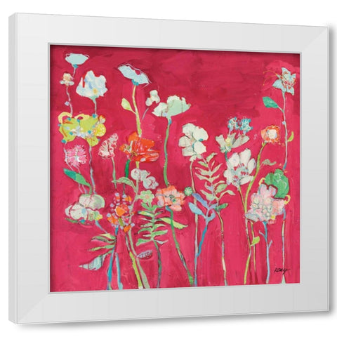 Richness of Flowers White Modern Wood Framed Art Print by Day, Kellie