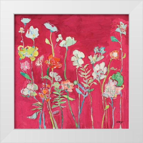 Richness of Flowers White Modern Wood Framed Art Print by Day, Kellie