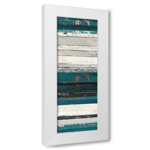 Blue Zephyr III White Modern Wood Framed Art Print by Schick, Mike