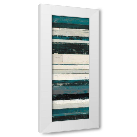 Blue Zephyr IV White Modern Wood Framed Art Print by Schick, Mike