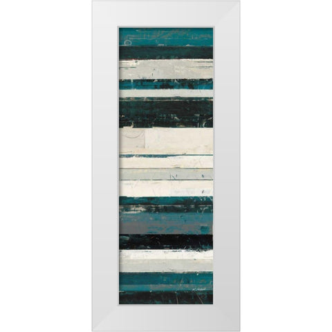 Blue Zephyr IV White Modern Wood Framed Art Print by Schick, Mike