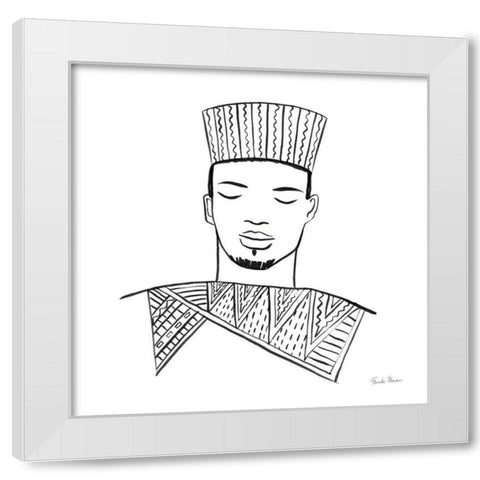 Muse III White Modern Wood Framed Art Print by Zaman, Farida