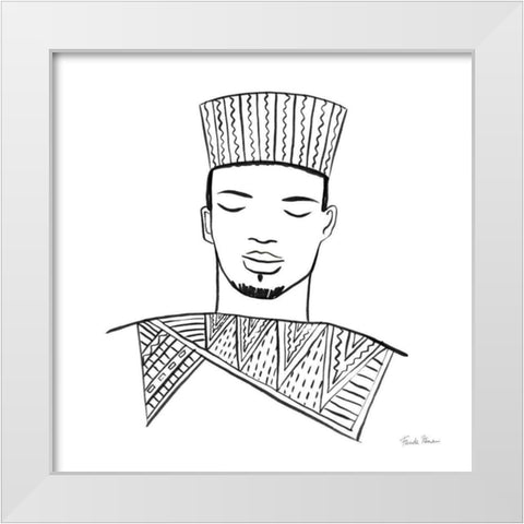 Muse III White Modern Wood Framed Art Print by Zaman, Farida