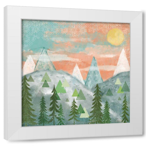 Woodland Forest VII No Words White Modern Wood Framed Art Print by Charron, Veronique