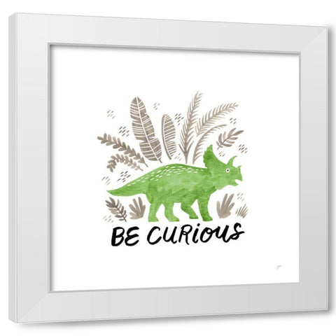 Dino Inspiration I Lime White Modern Wood Framed Art Print by Panganiban, Karyn