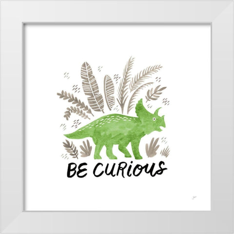Dino Inspiration I Lime White Modern Wood Framed Art Print by Panganiban, Karyn