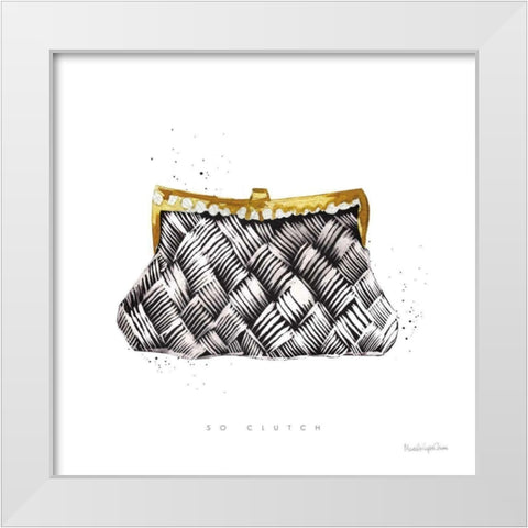 Glitz and Glam X White Modern Wood Framed Art Print by Charro, Mercedes Lopez