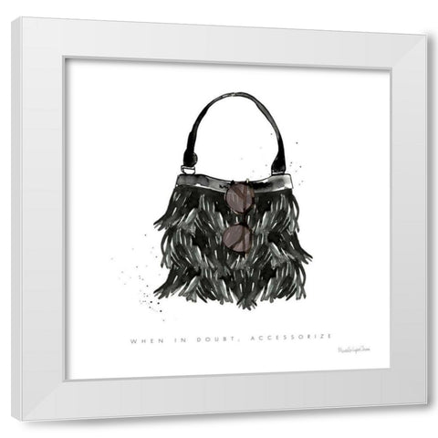 Glitz and Glam XII White Modern Wood Framed Art Print by Charro, Mercedes Lopez