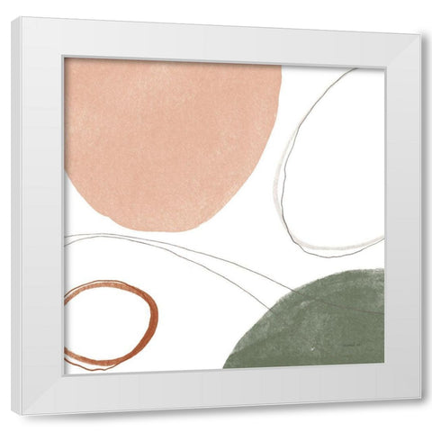 Threads of Motion I Warm Crop White Modern Wood Framed Art Print by Nai, Danhui