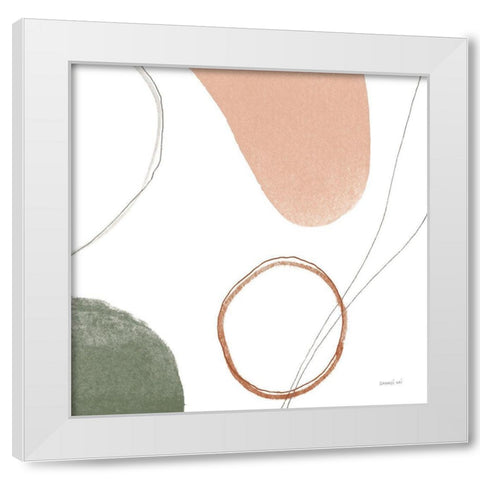 Threads of Motion II Warm Crop White Modern Wood Framed Art Print by Nai, Danhui