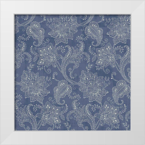 Ornamental Paisley Pattern I White Modern Wood Framed Art Print by Wild Apple Portfolio