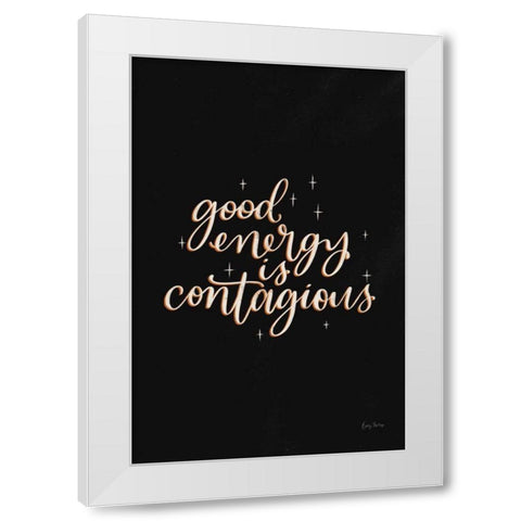 Mod Glam Good Energy II Black White Modern Wood Framed Art Print by Thorns, Becky