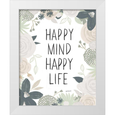 Happy Thoughts I White Modern Wood Framed Art Print by Tavoletti, Anne
