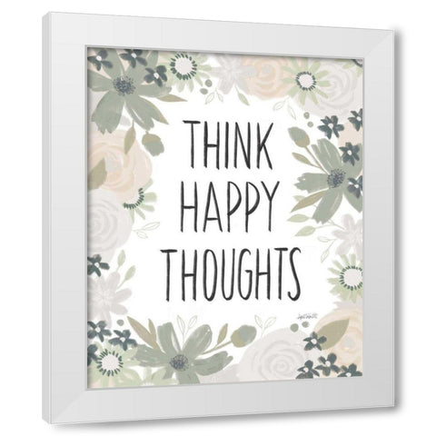 Happy Thoughts IV White Modern Wood Framed Art Print by Tavoletti, Anne